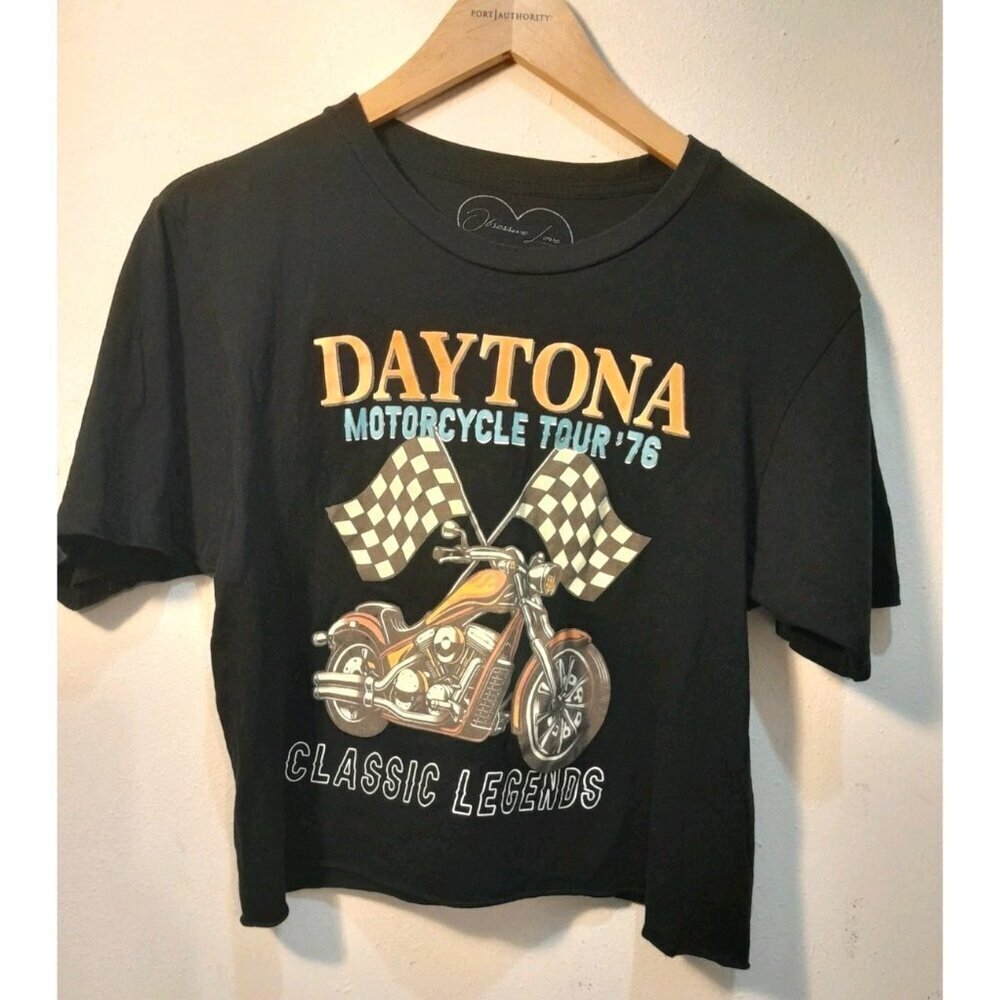 Retro Y2K Daytona Biker Girl Graphic Size Small Baby Tee